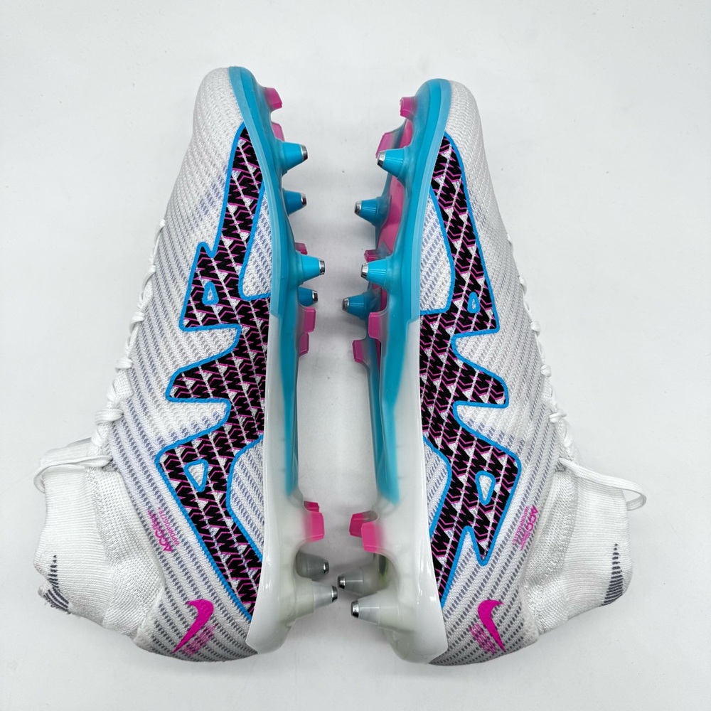 Nike Zoom Mercurial Superfly 9 Elite Sg Pro Ac White-Blue Sz 9 [FD0246-146] - Picture 5 of 8